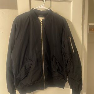 Black bomber jacket